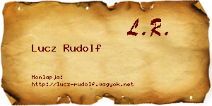 Lucz Rudolf névjegykártya